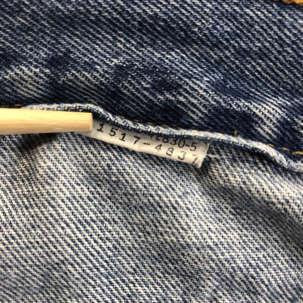 Vintage Levis Jeans Womens 28x29 Blue 517 Bootcut Raw Hem 90s Made In USA